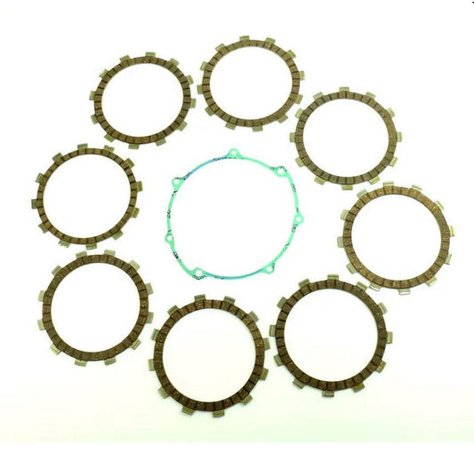 CLUTCH FRICTION PLATE SET YAMAHA WR400F 00-02, ATHENA P40230067, WITH GASKET