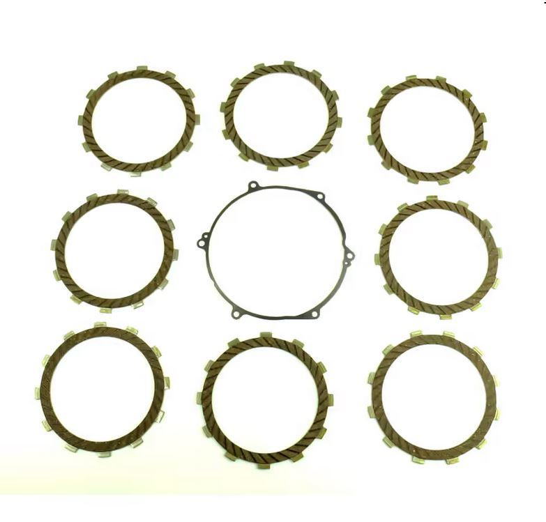 CLUTCH FRICTION PLATE SET KAWA KX250 94-04, ATHENA P40230070, WITH GASKET
