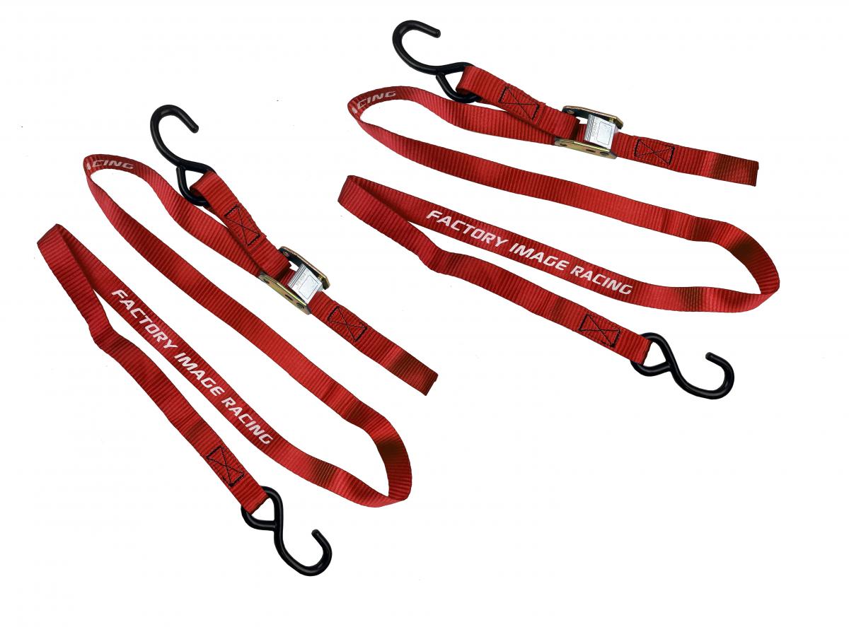TIE DOWNS 25mm 1" RED, 500KG