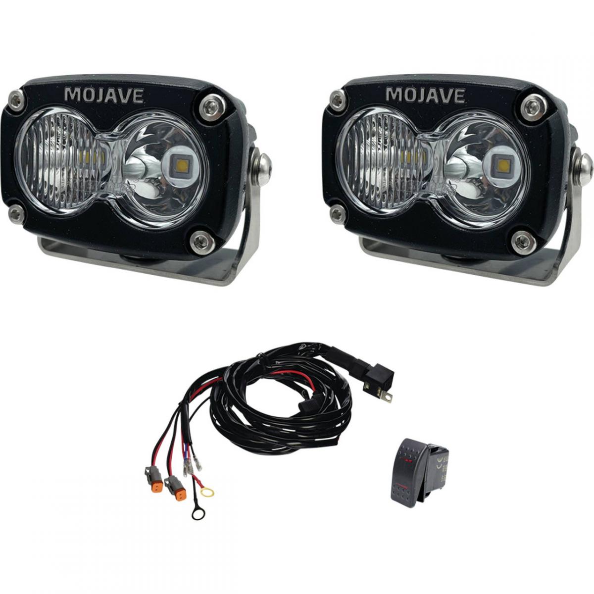 TIGER LIGHTS - MOJAVE DUAL 2x3" LED SPOT LIGHTS 12/24V (KIT)