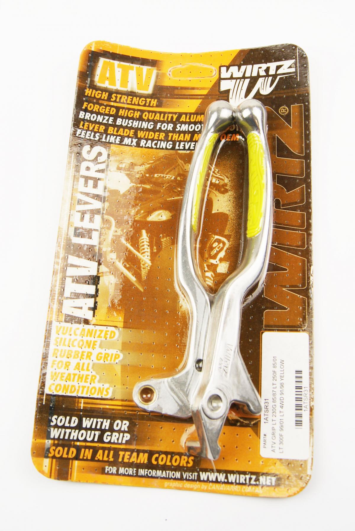 WIRTZ LEVER SET, GRIP YELLOW, LT230, LT250EF, LT250R, LT500R