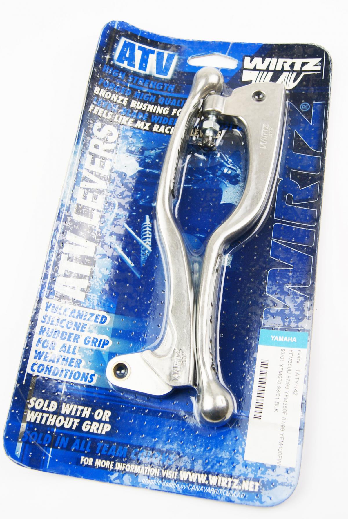 WIRTZ ATV LEVER SET GRIP BLK, YFM350F 89-99, YFM350U 96-98, SR400 01-16, KODIAK