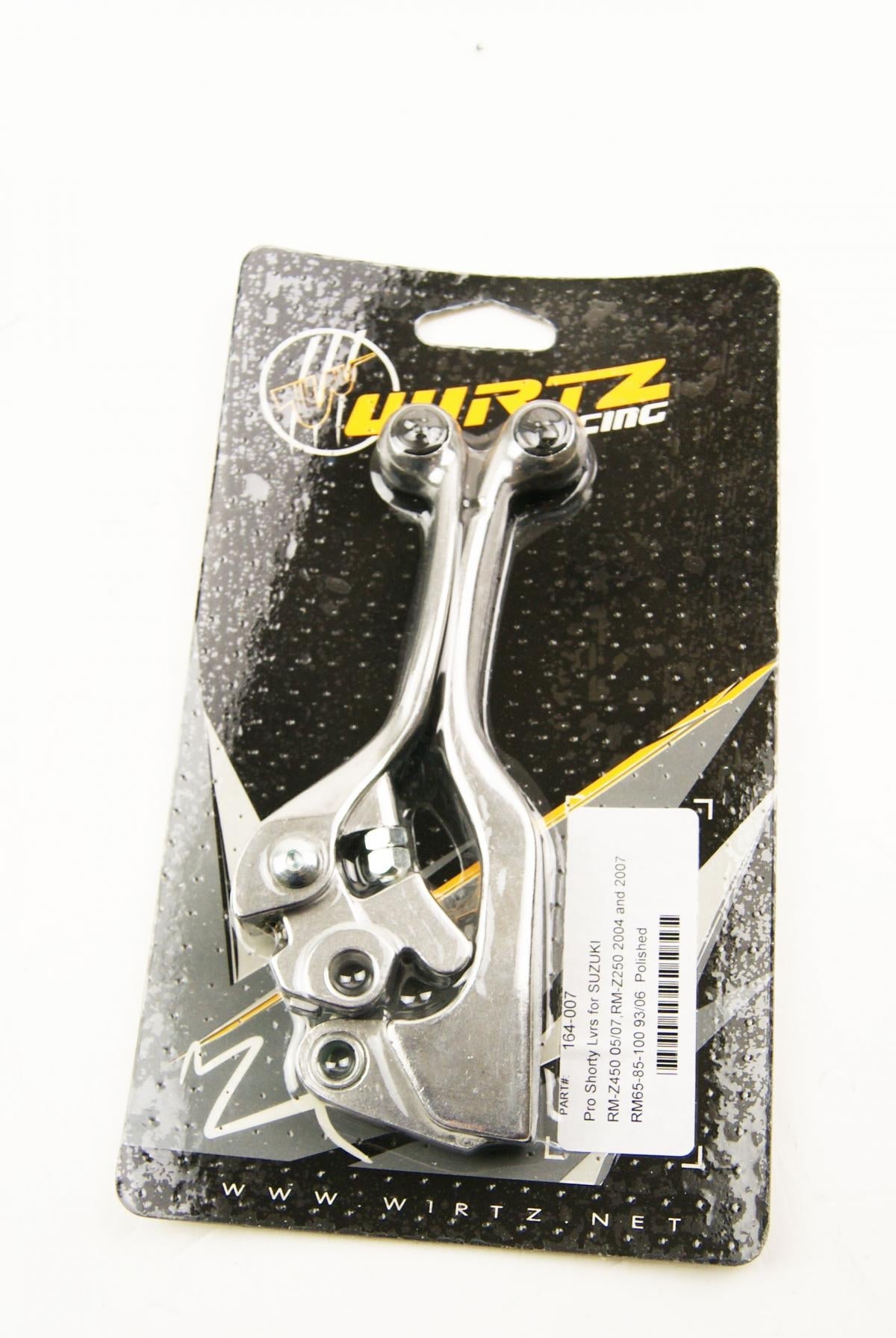 LEVER BLADE SET SUZUKI RM-Z250/450 05-22 SHORTY, WIRTZ 164-007