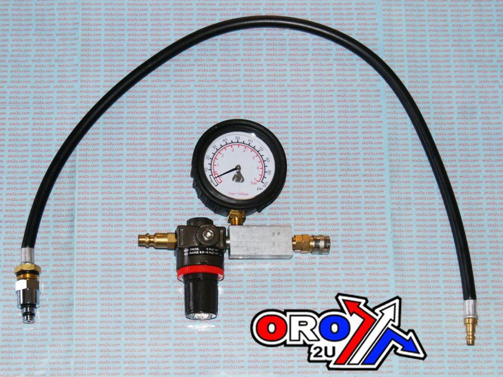 SINGLE GAUGE LEAKDOWN SET, check the amount of cylinder leakage in a 4- stroke