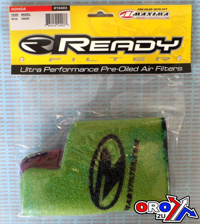 AIR FILTER 00-07 XR650R, READY 2 RACE OILED HONDA