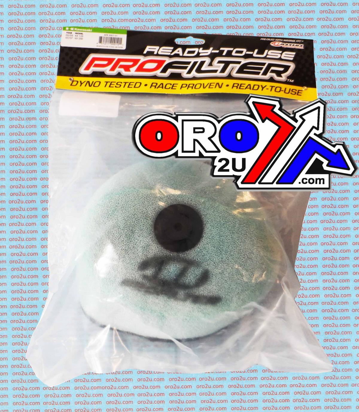 AIR FILTER KAWASKI KX125 02-07, KX250 02-07, READY OILED, MA211101