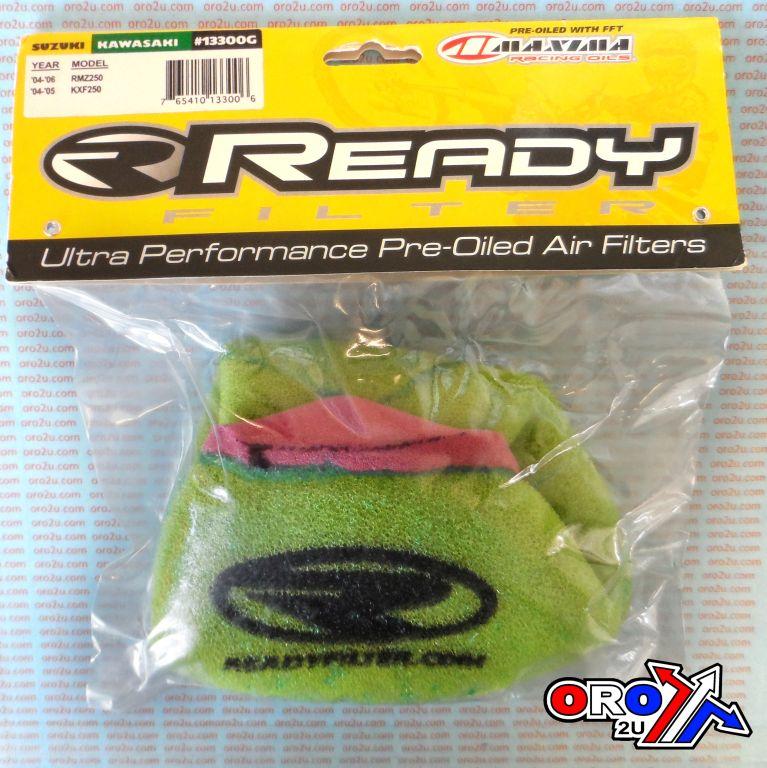AIR FILTER KX250F 04-05, RM-Z250 04-06, READY 2 RACE OILED
