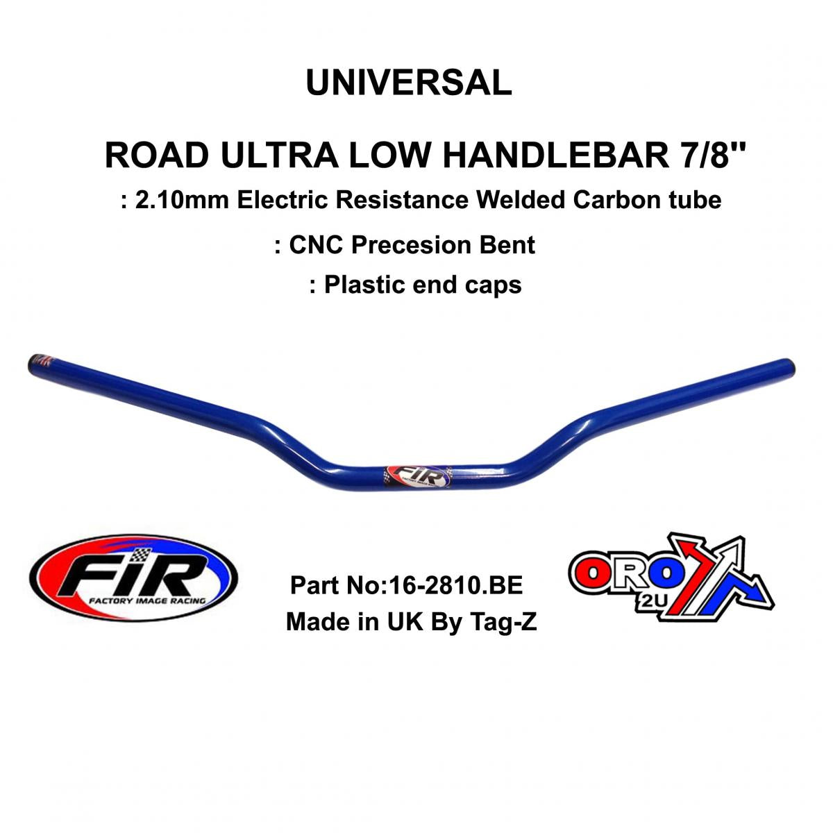 ROAD ULTRA LOW HANDLEBAR 7/8'', S/BIKE SPORTS UNIVERSAL BLUE, REN REF : 758-01