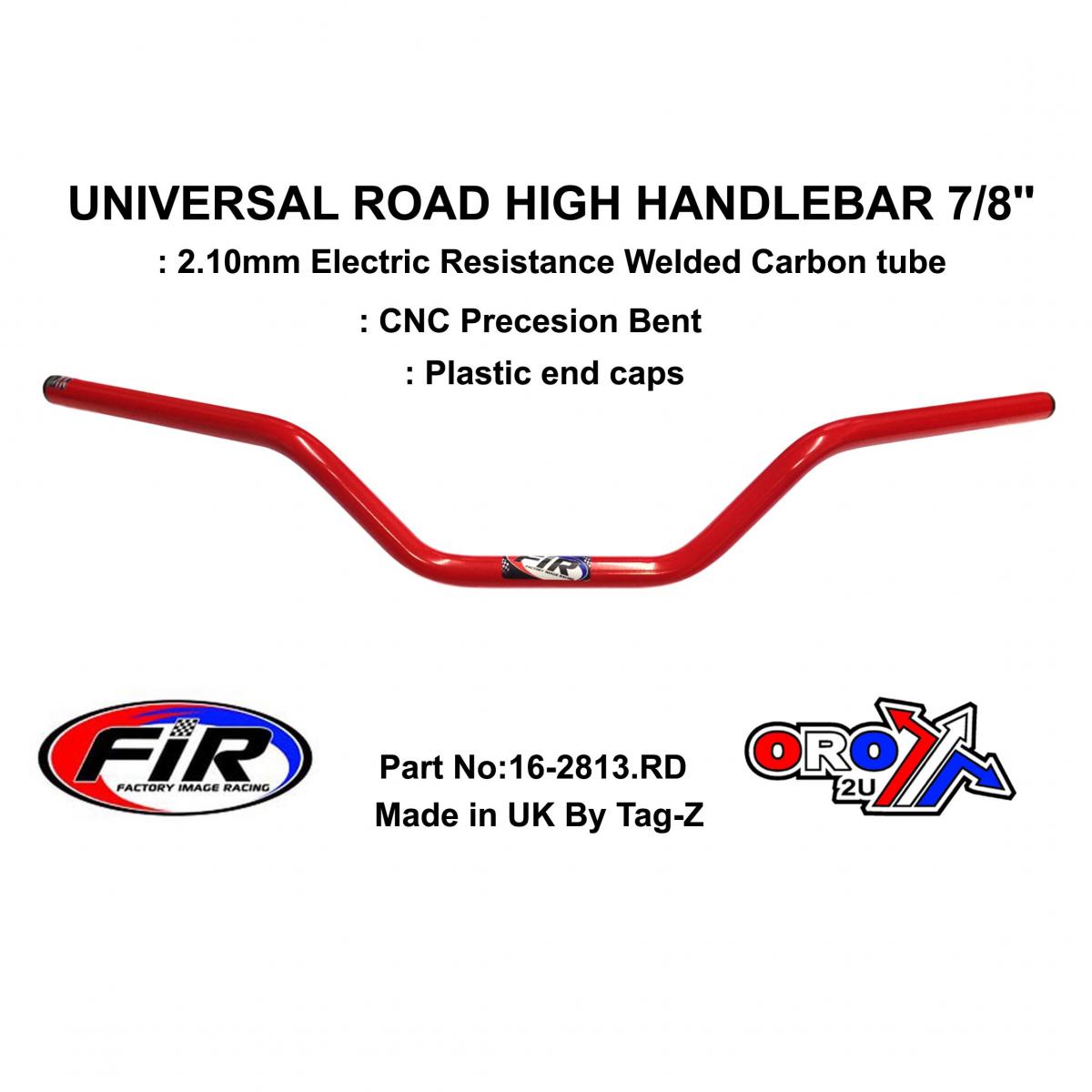 ROAD HIGH HANDLEBAR 7/8'', S/BIKE SPORTS UNIVERSAL RED, REN REF : 756-01