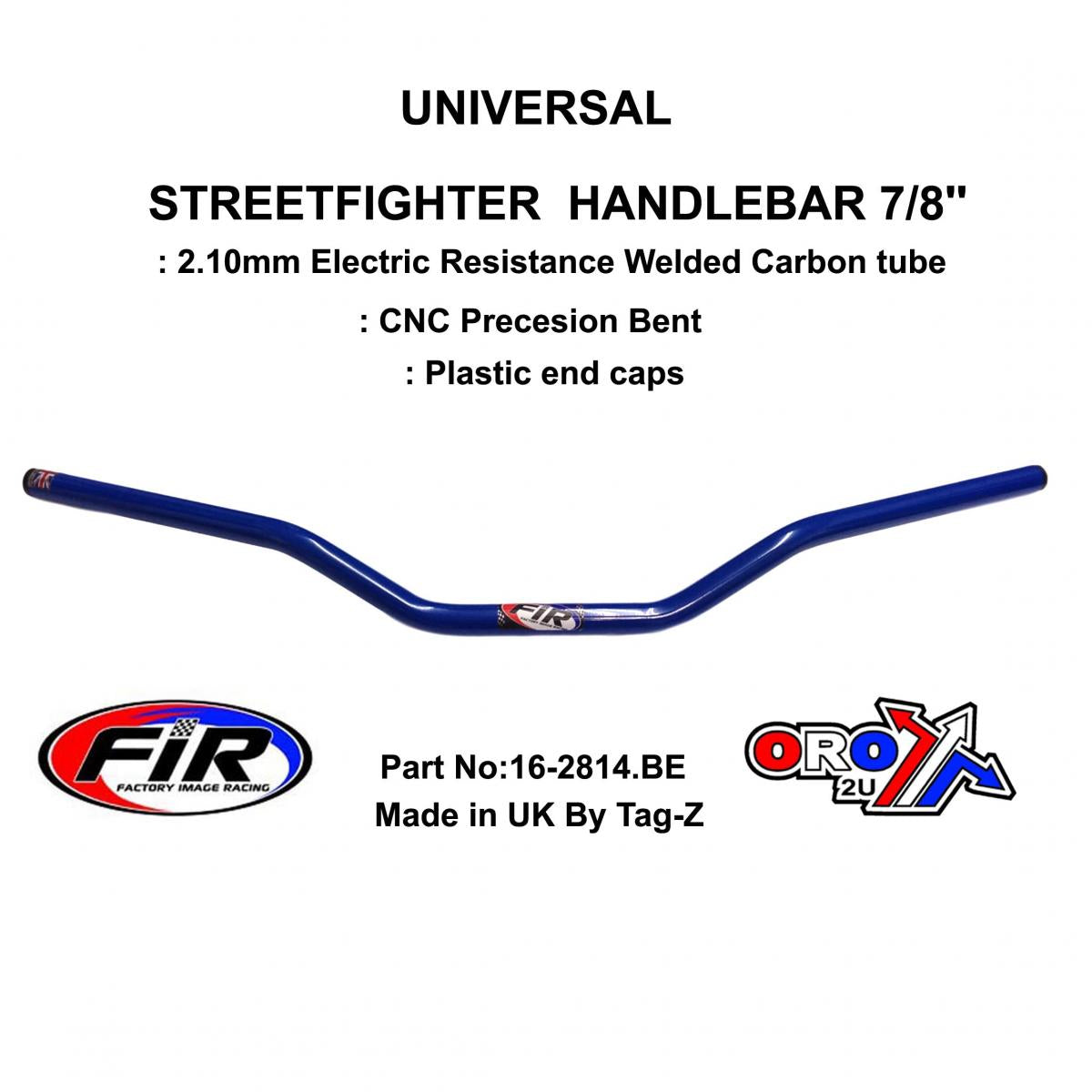 STREETFIGHTER HANDLEBAR 7/8'', ROAD SPORTS UNIVERSAL BLUE, REN REF : 789-02