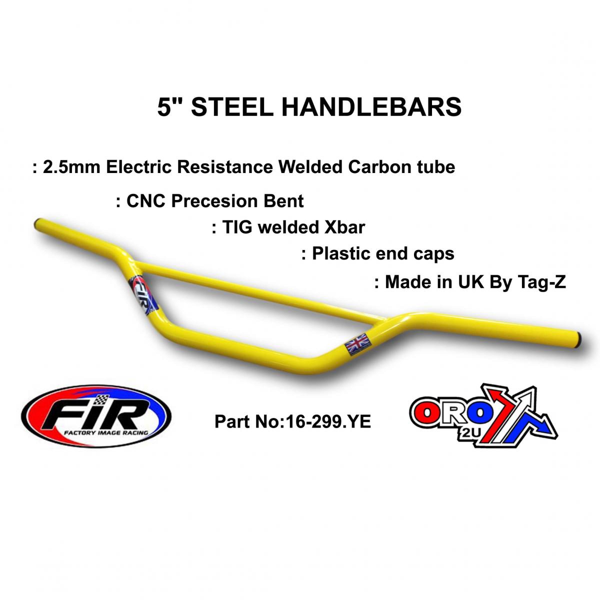 5" STEEL HANDLEBARS YELLOW 48-613 REN / HIGH ENDURO