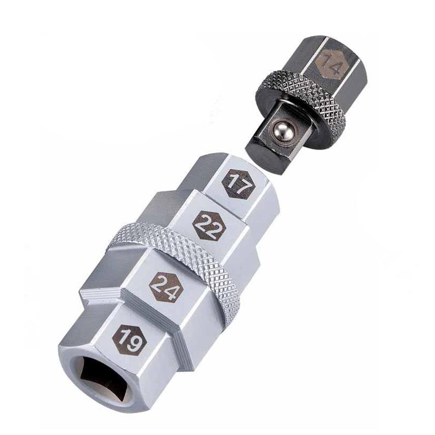 HEX FRONT AXLE TOOL 5 in 1 14,17,19,22,24