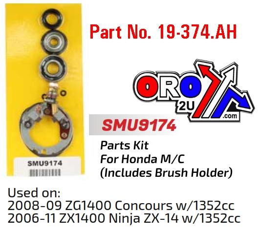 STARTER MOTOR REPAIR KIT, KAW ZG1400 08-09, ZZR1400/ZX1400 06-11 SMU9174