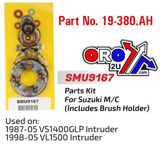 STARTER MOTOR REPAIR KIT, SUZUKI VS1400 87-05, VL1500 98-05, SMU9167