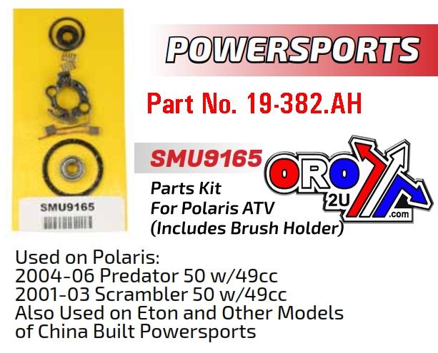 STARTER MOTOR REPAIR KIT, POLARIS ATV 50 01-06, SMU9165, ARROWHEAD