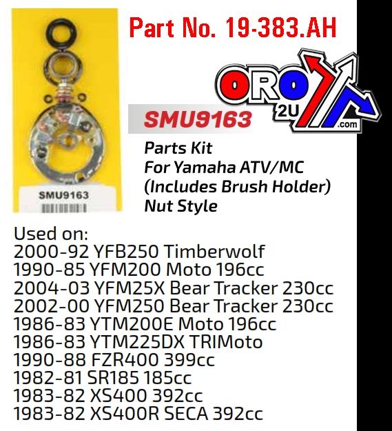 STARTER MOTOR REPAIR KIT, YAMAHA YFB250 92-00, FZR400 88-90, XS400 82-83 SMU9163