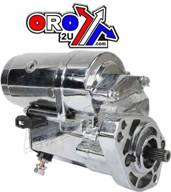 STARTER MOTOR HARLEY DAVIDSON, SHD0009-C, CHROME 18 SPLINES
