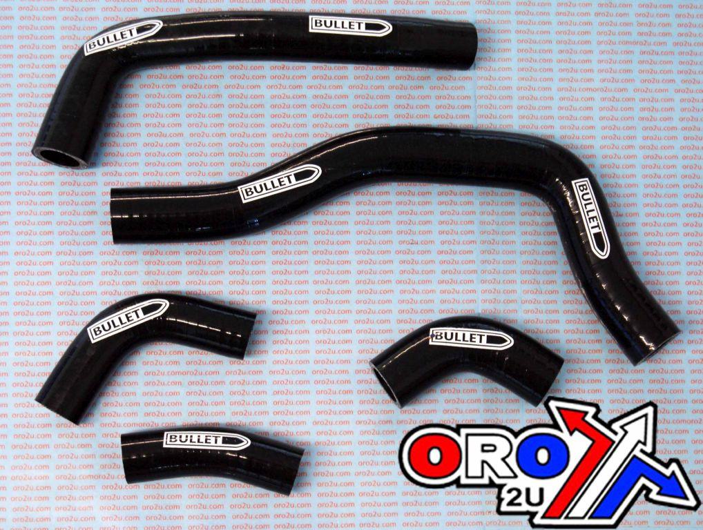 HOSE KIT/5 HONDA CRF450R 05-08 BLACK, SILICONE RADIATOR HOSE