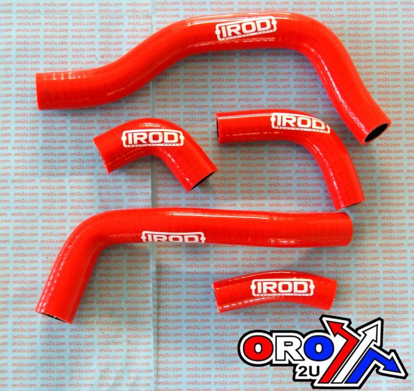 HOSE KIT/5 HONDA CRF450R 05-08, RED SILICONE RADIATOR, IROD 010009