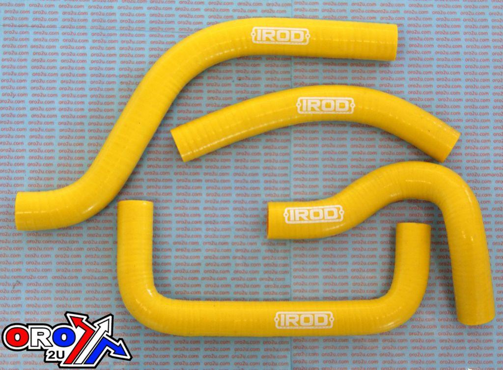 HOSE KIT/4 SUZUKI RMZ450 05-06 YELLOW, SILICONE RADIATOR, IROD 010031