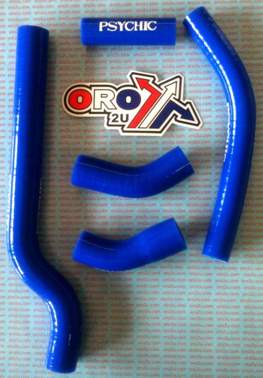 HOSE KIT/5 YAMAHA YZF250 06, WRF07-09, SILICONE RADIATOR, PSYCHIC MX-10036 BLUE