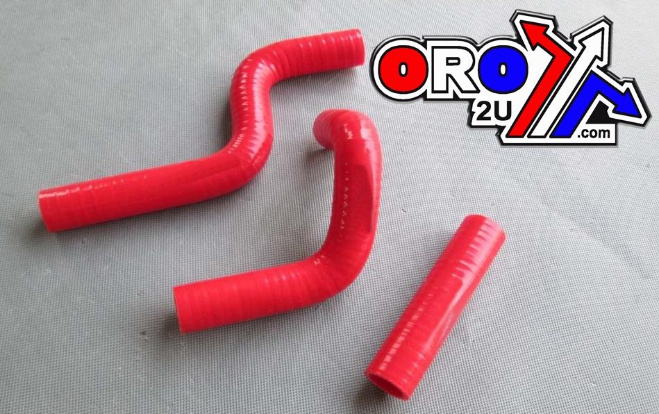 HOSE KIT-3 KAWASAKI KX85 100 98-13 RED, SILICONE RADIATOR