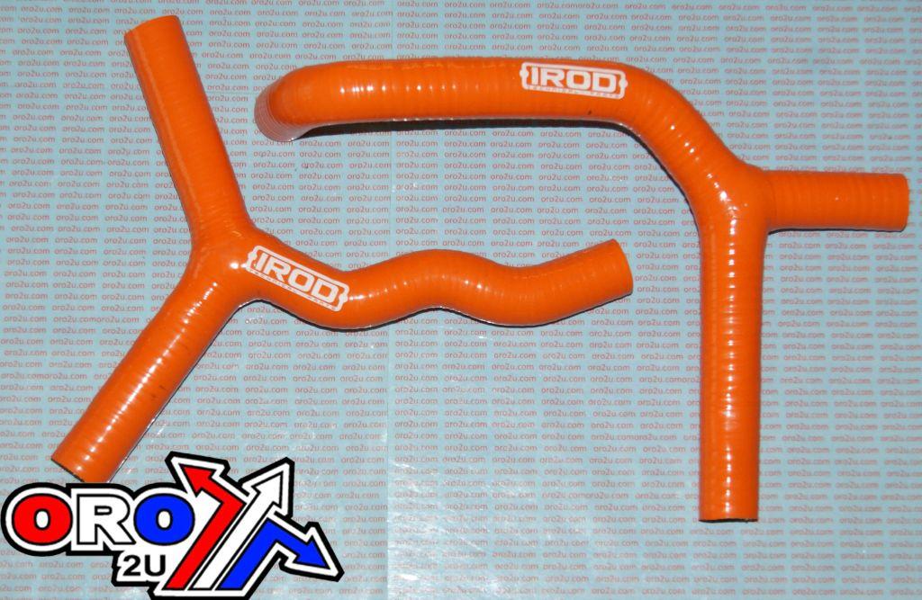 HOSE KIT/2 KTM 85/105 SX 03-12, SILICONE RADIATOR ORANGE, IROD 010036