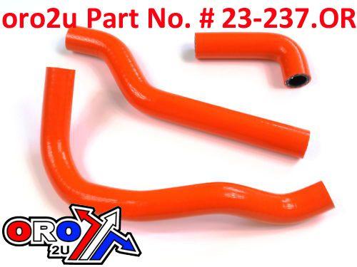 HOSE KIT/3 KTM 65 SX 02-08, SILICONE RADIATOR ORANGE, IROD 010035