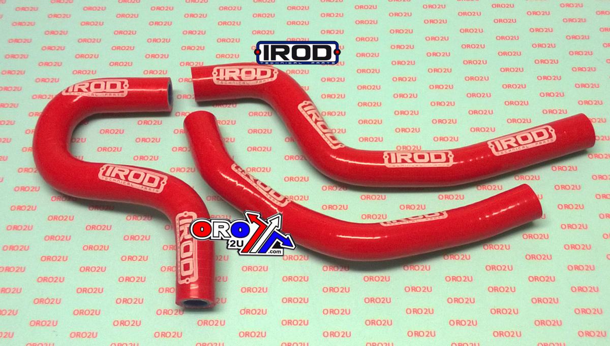 HOSE KIT/3 HONDA CR80/85 98-07, SILICONE RADIATOR RED, IROD 010001