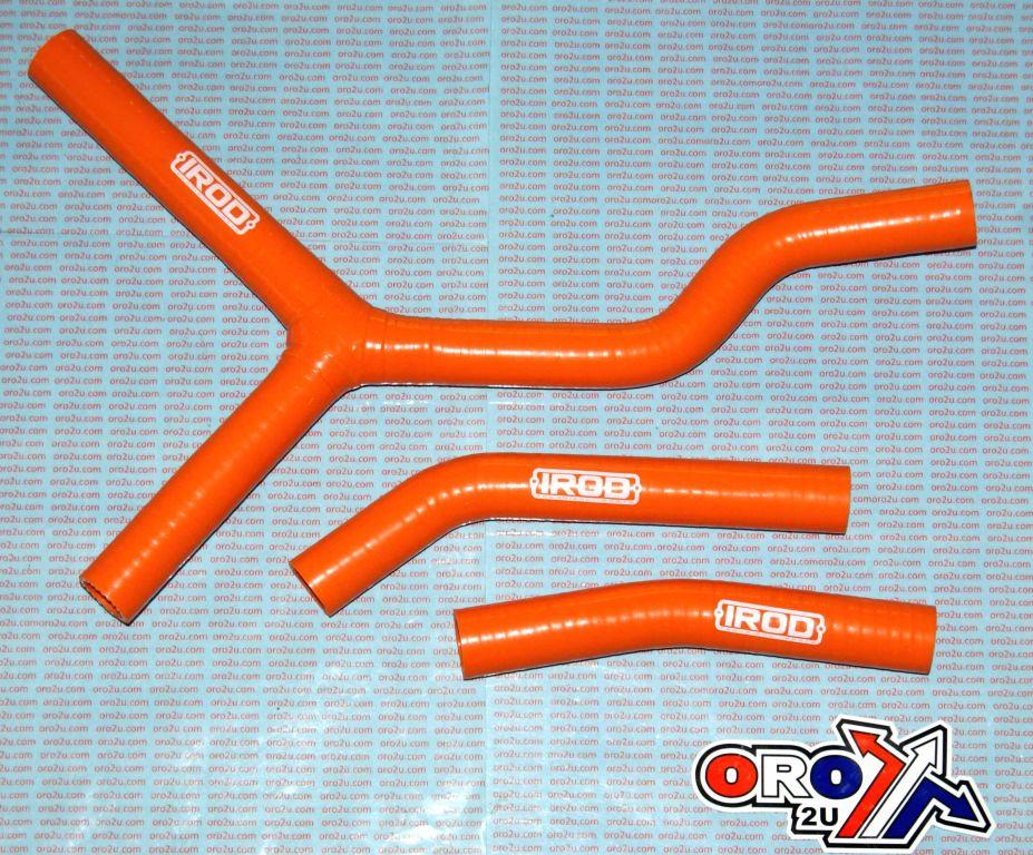 HOSE KIT KTM SX125/200 98-06, SILICONE RADIATOR ORANGE, IROD 010037