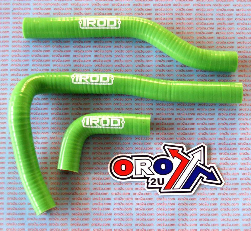 HOSE KIT/3 KAW KX65, SUZ RM65 00-20, SILICONE RADIATOR GREEN, IROD 010014