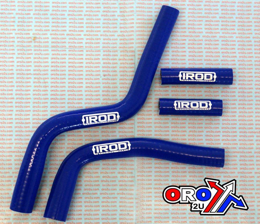 HOSE KIT/4 YAMAHA YZ125 03-20 BLUE, SILICONE RADIATOR, IROD 010046