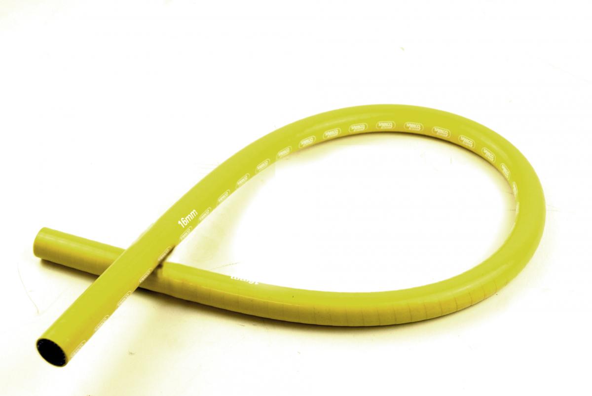 SILICONE HOSE 16MM 1 METER, YELLOW, UNIVERSAL AIR, WATER, INTAKE