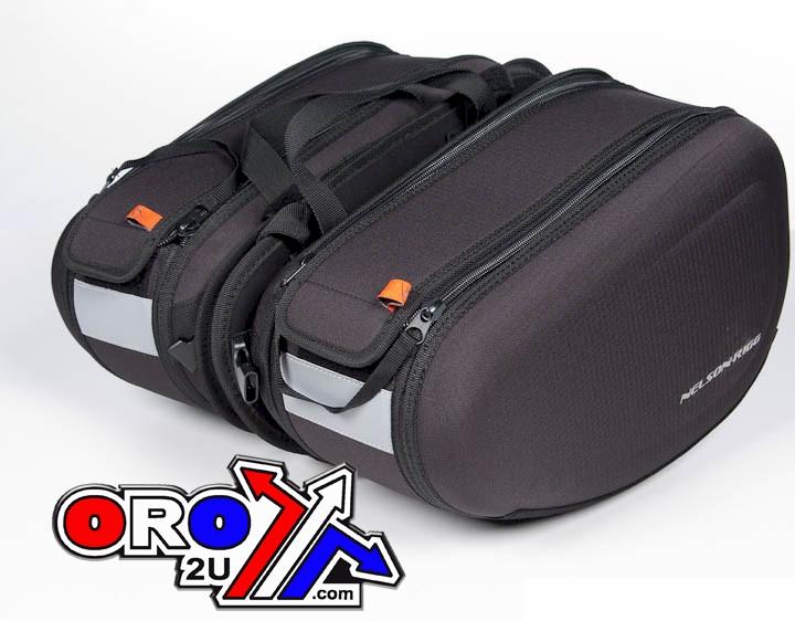 SADDLEBAGS TOURING, NELSON-RIGG, L17xW8.5xH10in Holds 23.68 liters per side