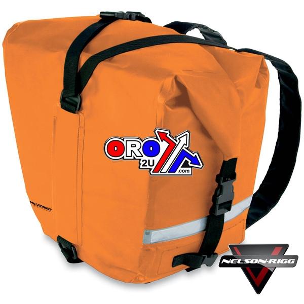 SADDLEBAGS ADVENTURE DRY, NELSON-RIGG SE-2060-ORG, Holds 27.53 liters per side