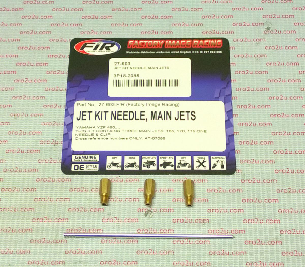 JET KIT NEEDLE, CONTAINS THREE MAIN JETS. 165, 170, 175 YZ-F450, AT-07055