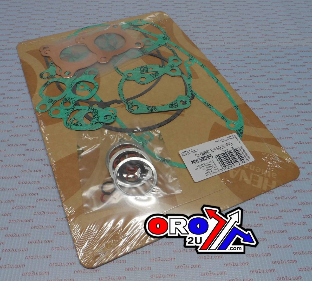 GASKET FULL SET KAWASAKI 250cc 3cyl 2T 73-75, ATHENA P400250850255