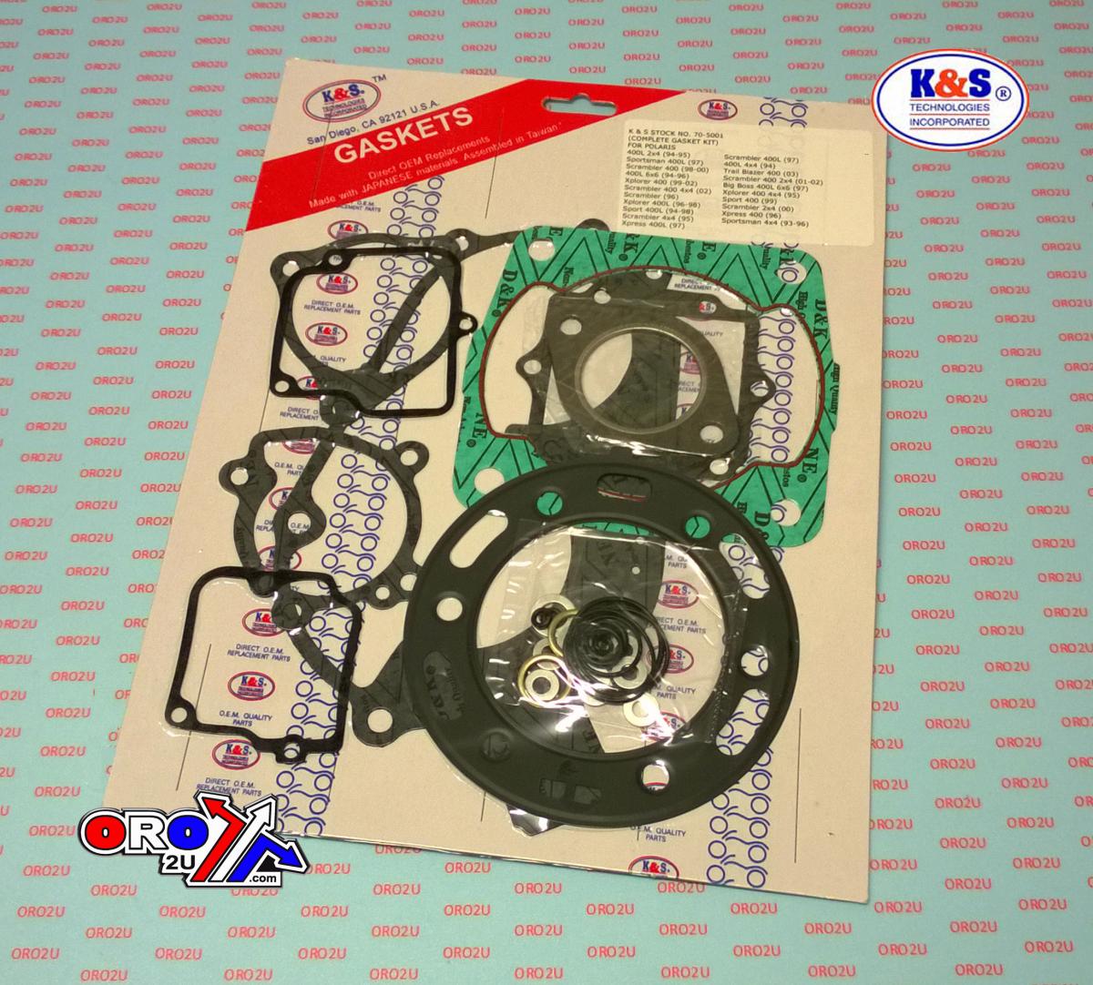GASKET FULL SET POLARIS 400 94-99, K&S 70-5001