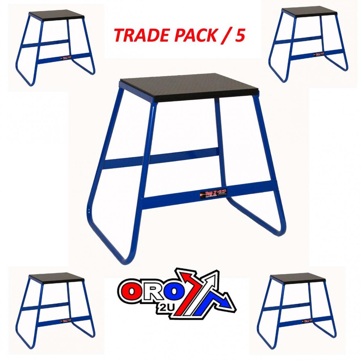PACK 5 BIKE STANDS BLUE, 440mm TALL, LIGHT WEIGHT, MX