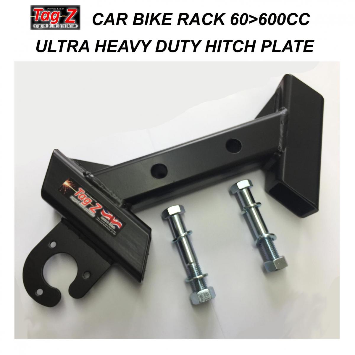 ULTRA HEAVY DUTY HITCH PLATE, CAR BIKE BRACKET FOR USE UP TO 500LBS / 230KGS