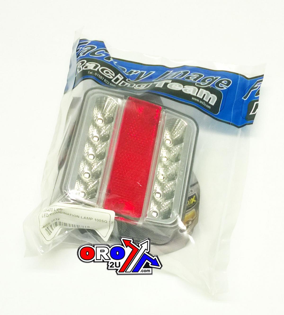 LED COMBINATION TRAILER REAR LIGHT 100SQ 12V, EACH