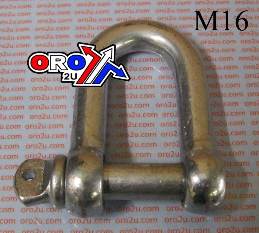 SHACKLE M16 WIRE ROPE STRAP, D SHACKLE