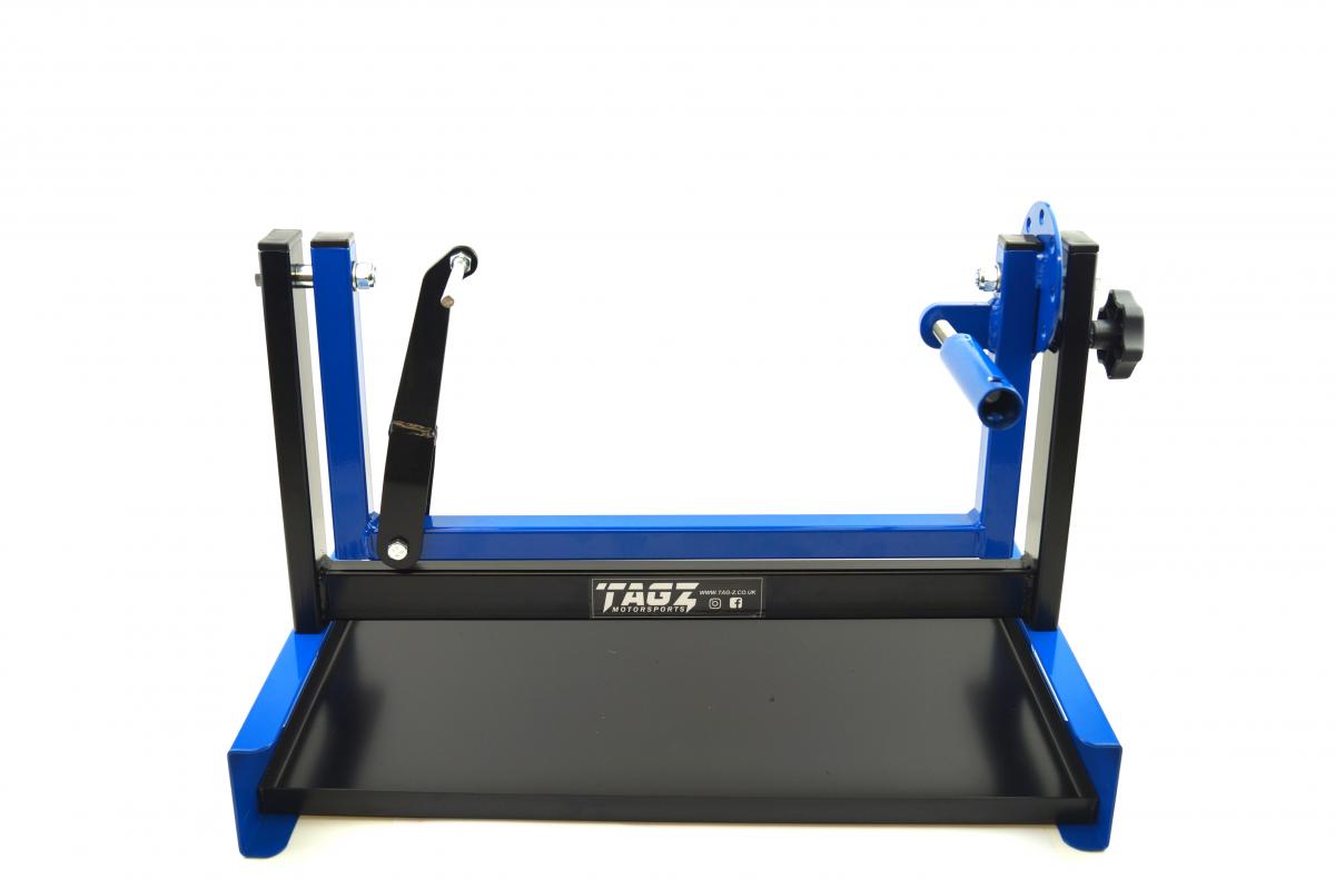 ENGINE HOLDER & PAN REBUILD MK2, BLUE/BLACK ENGINE STAND
