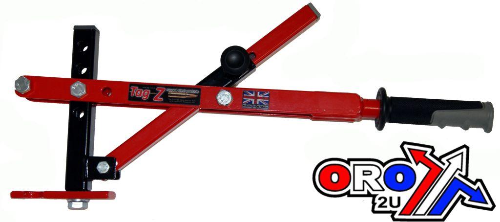 SHOCK SPRING COMPRESSOR RED/BLACK, WITH PIN LOCKING PLUNGER TOOL