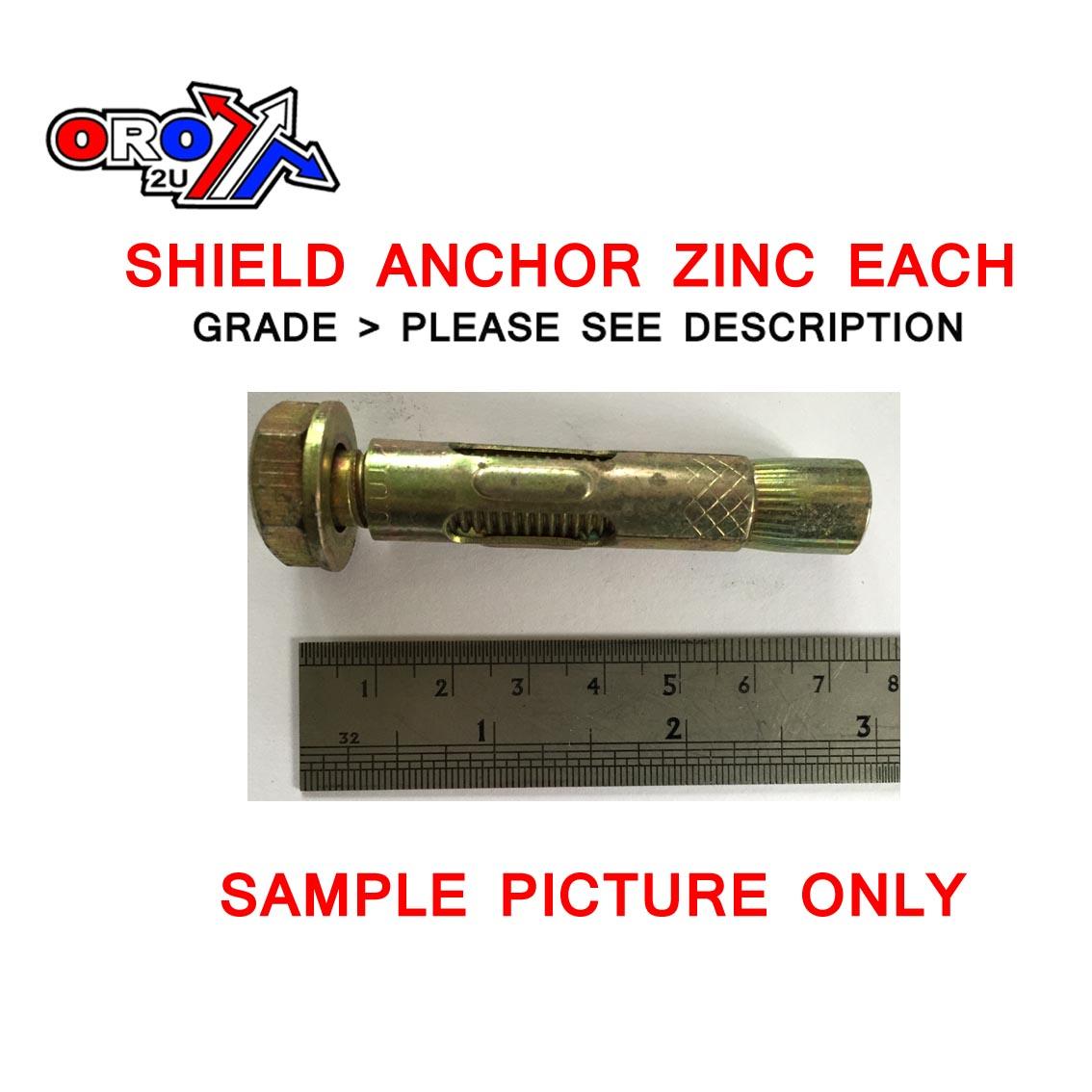 M8 SHIELD ANCHOR ZINC EACH