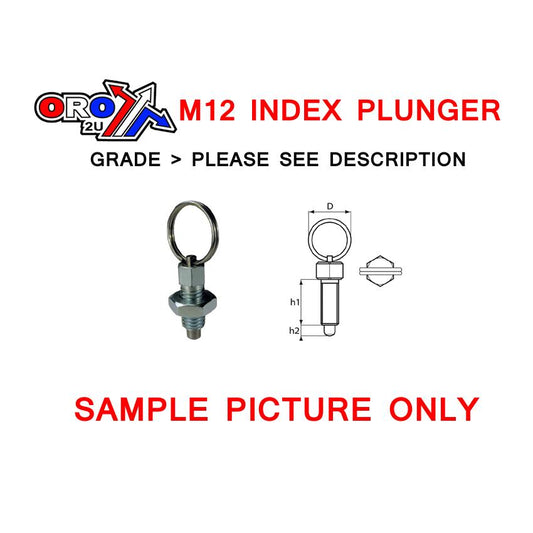 8mm LIFT RING PLUNGEM12x1.75, 491265 INDEX PLUNG LIFT RING, 11830R
