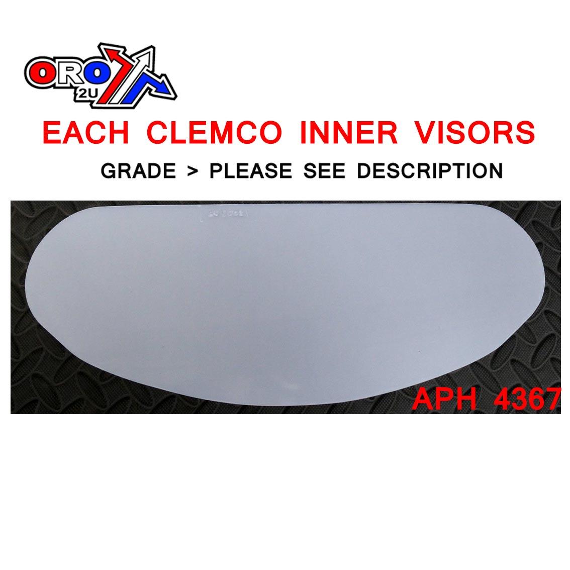 EACH CLEMCO INNER VISORS, APH 4367 apollo 60 HELMENT