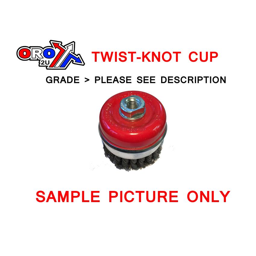 GRINDER WIRE WHEEL 80mm, 675339, TWIST KNOT CUP, M14x2