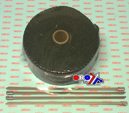 50mm EXHAUST WRAP 10M BLACK, Manifold Downpipe High temperature Tape