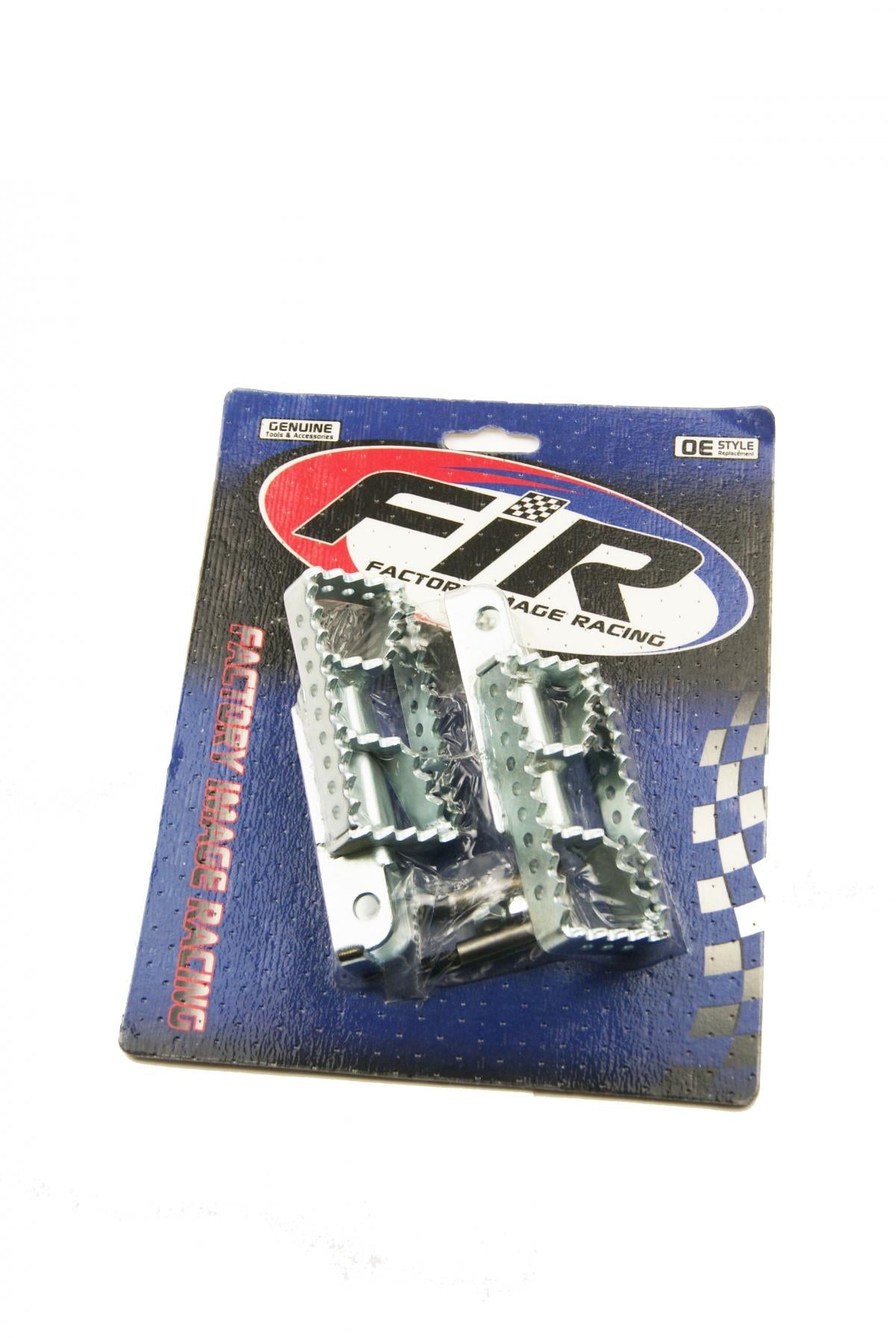 FOOT PEGS UNIVERSAL STEEL, With M8 shoulder pivot, 40mm Wide x 90mm Long